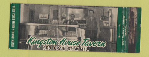 Matchbook Cover - Kingston House Tavern Montreal QC WORN Full Length