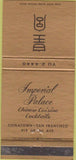 Matchbook Cover - Imperial Palace San Francisco CA Chinatown WEAR 30 Strike