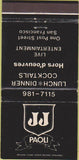 Matchbook Cover - JJ Paoli San Francisco CA 30 Strike