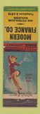 Matchbook Cover - Modern Finance pinup WEAR