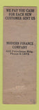 Matchbook Cover - Modern Finance pinup WEAR