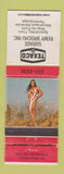 Matchbook Cover - Texaco oil gas Garage Remy Brochu Levis QC pinup WEAR