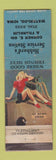 Matchbook Cover - Hubbard's Service oil gas Waterloo IA pinup WORN