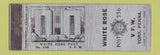 Matchbook Cover - VFW White Rose York PA WORN