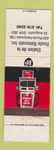 Matchbook Cover - BP oil gas St Augustin QC WORN