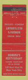Matchbook Cover - Honore's Restaurant New York City WEAR
