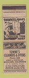 Matchbook Cover - Towne's Cleaners Dyers Boulder Colorado WEAR