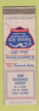 Matchbook Cover - Farmers Auto Insurance Bird Agency Paris IL WORN