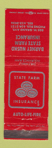 Matchbook Cover - Barney Nusko State Farm Insurance WEAR