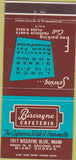 Matchbook Cover - Biscayne Cafeteria Miami FL 30 Strike