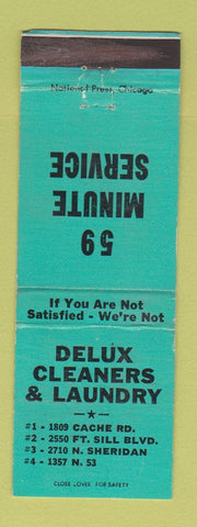 Matchbook Cover - Delux Cleaners Laundry Lawton OK