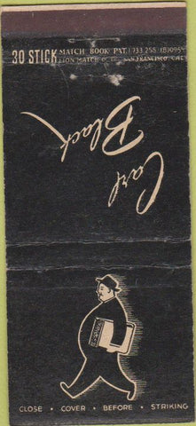 Matchbook Cover - Carl Black Lion Match San Francisco CA 30 Stick