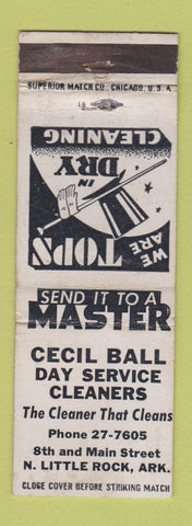 Matchbook Cover - Cecil Ball Dry Cleaners North Little Rock AR WEAR