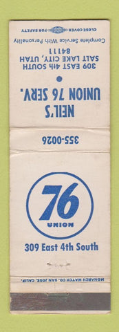 Matchbook Cover - Union 76 oil gas Neil's Salt Lake City UT WEAR