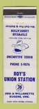 Matchbook Cover - Roy's Union 76 oil gas Eugene OR