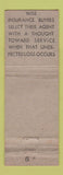 Matchbook Cover - Emmco Insurance Hanson Dixon IL WEAR