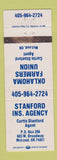 Matchbook Cover - Stanford Insurance Agency McLoud OK WEAR