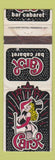 Matchbook Cover - Carol Bar Cabaret girlie Sainte Foy QC WEAR