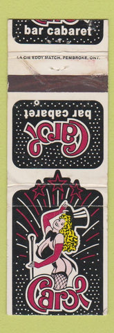 Matchbook Cover - Carol Bar Cabaret girlie Sainte Foy QC WEAR