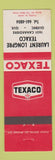 Matchbook Cover - Texaco oil gas Laurent Longpre Quebec QC