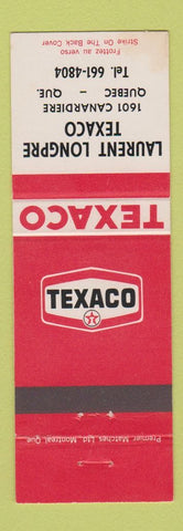 Matchbook Cover - Texaco oil gas Laurent Longpre Quebec QC
