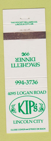 Matchbook Cover - Kip's Restaurant Lincoln City OR WEAR