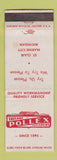 Matchbook Cover - Pollex Cleaners Tailors Marine City MI WEAR