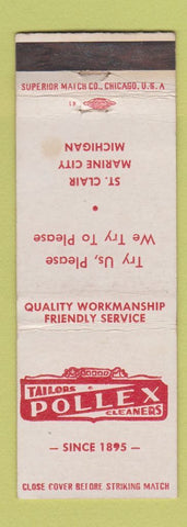 Matchbook Cover - Pollex Cleaners Tailors Marine City MI WEAR