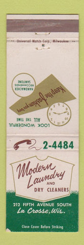 Matchbook Cover - Modern Laundry Dry Cleaners La Crosse WI