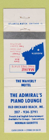 Matchbook Cover - Admiral's Piano Lounge Old Orchard Beach ME WEAR