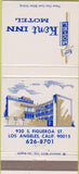 Matchbook Cover - Kent Inn Motel Los Angeles CA 30 Strike