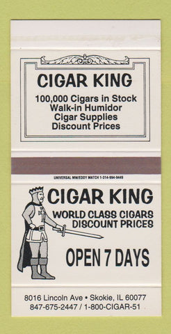 Matchbox - Cigar King Tobacco Skokie IL