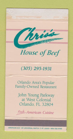 Matchbox - Chris's House of Beef Orlando FL