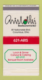 Matchbox - Aristotle's Restaurant Bar Columbus OH
