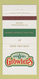 Matchbook Cover - Growlers Denison's Brewing Beer Toronto ON 30 Strike
