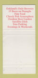 Matchbook Cover - Pacific Coast Brewing Beer Oakland CA WEAR 30 Strike