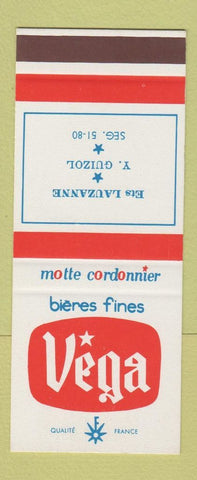 Matchbook Cover - Vega Beer Lauzanne Y Guizol France SAMPLE