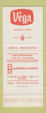 Matchbook Cover - Vega Beer Lauzanne Y Guizol France SAMPLE