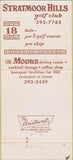 Matchbook Cover - Stratmoor Hills Golf Club CO 30 Strike