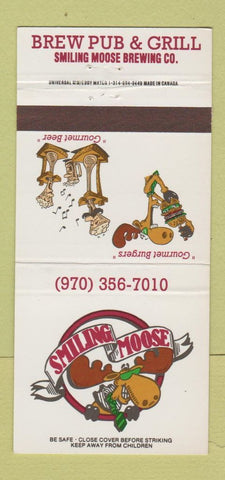 Matchbook Cover - Smiling Moose Brew Pub Grill Greeley Colorado 30 Strike