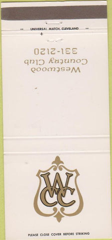 Matchbook Cover - Westwood Country Club Rocky River OH 30 Strike
