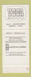 Matchbook Cover - Vega 2000 Beer Le Pub Club Disco Niort France SAMPLE