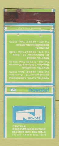 Matchbook Cover - Novotel Hotel Skol Beer Rotterdam Amsterdam Breda WEAR