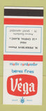 Matchbook Cover - Vega Beer Hotel Le Cheval Blanc Saint Maixent France SAMPLE