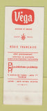 Matchbook Cover - Vega Beer Hotel Le Cheval Blanc Saint Maixent France SAMPLE