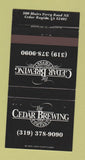 Matchbook Cover - Cedar Brewing Beer Cedar Rapids IA 30 Strike