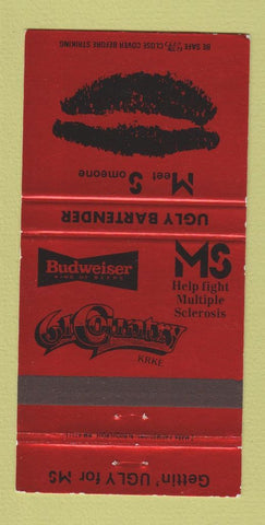 Matchbook Cover - Fight Multiple Sclerosis Budweiser Beer 30 Strike