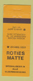 Matchbook Cover - Roties Matte Fochville South Africa Floor Coverings