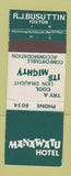 Matchbook Cover - Manawatu Hotel Foxton Lion Beer New Zealand