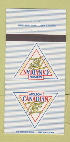 Matchbook Cover - Molson Canadian Tour 1986 beer 30 Strike
